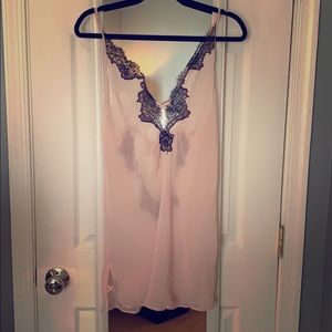 Pink with black lace nightie